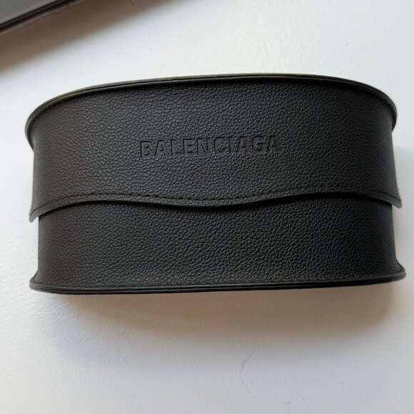 Balenciaga Black Sunglasses Case – Authentic Designer Hard Shell (Case Only) - Picture 1 of 9